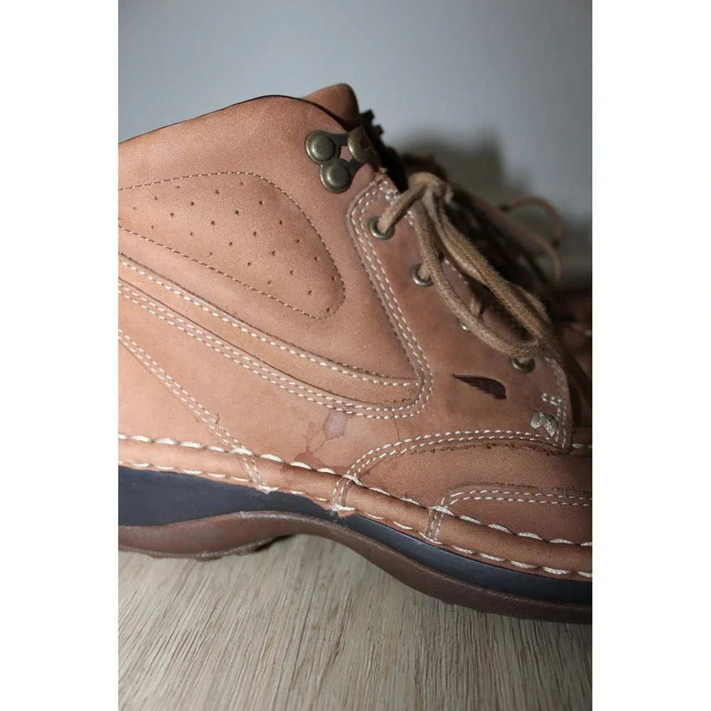 Red Wing 4611 Mens Tan Leather Moc Toe Chukka Boots Size 9.5 N/B Lace Up Mid Top